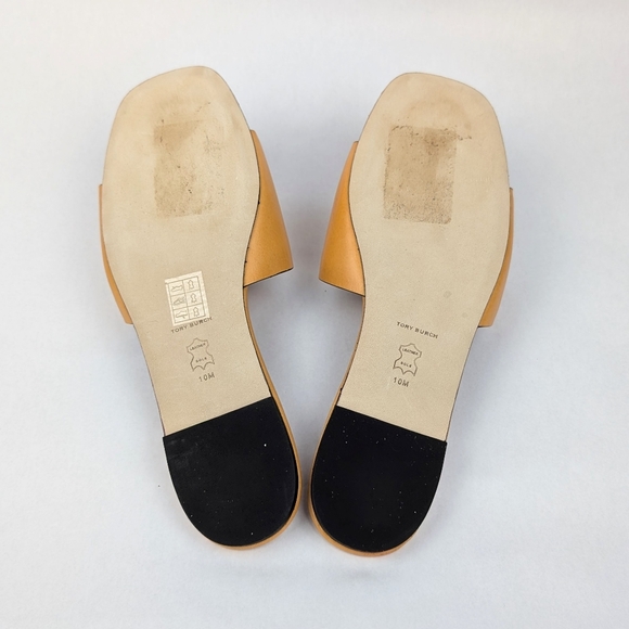 🌞 TORY BURCH - NWOT Eleanor Slide Flat Sandal Golden Size 10 - Picture 4 of 4